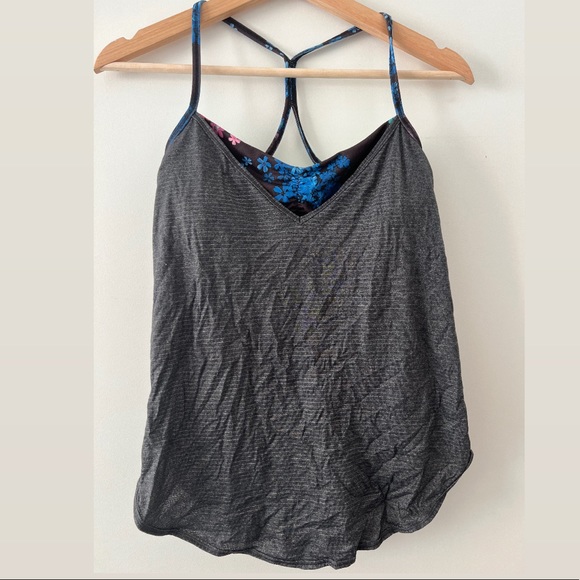lululemon | Roll Out Tank | Size 6 | Petal Pop Multi/Heathered Black - Picture 4 of 6